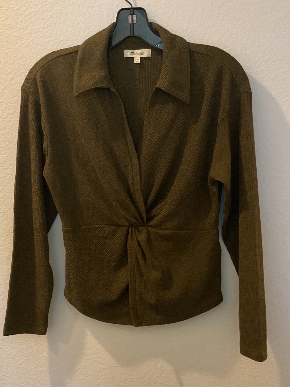 Madewell Twist-Front Collared Button Down